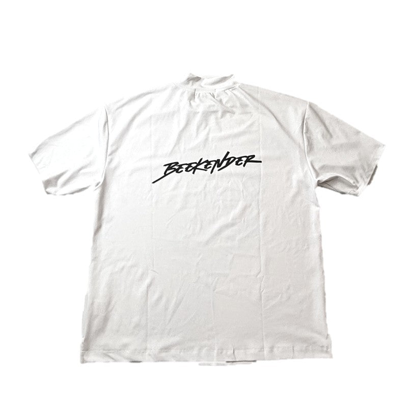 H/S Mock neck shirt WHT