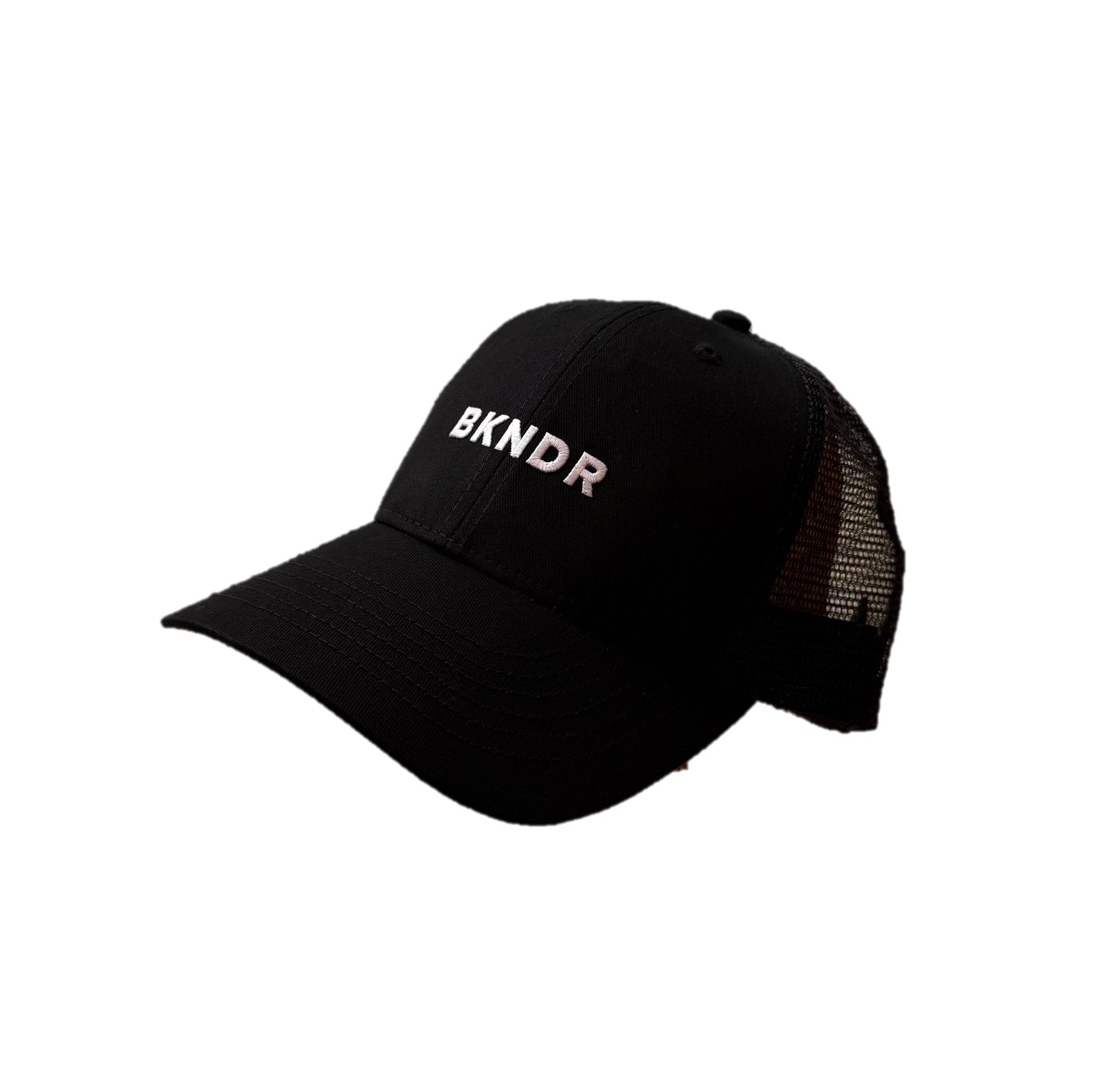6 Panel back mesh cap BLK