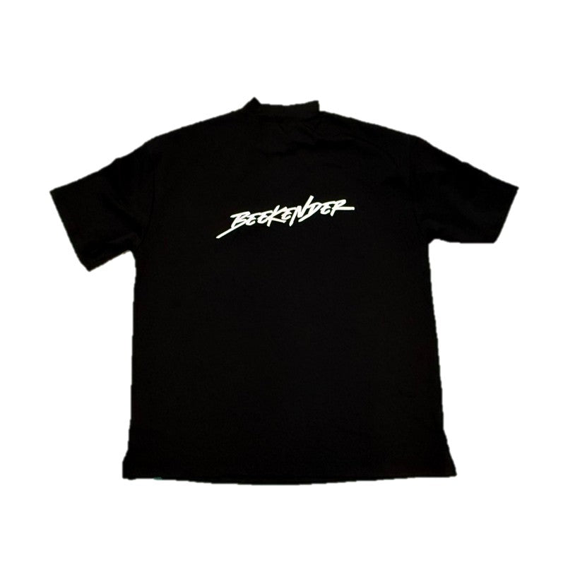 H/S Mock neck shirt BLK