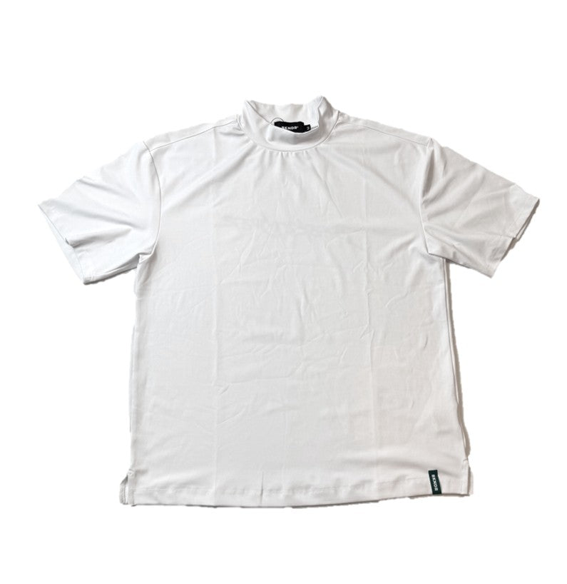 H/S Mock neck shirt WHT