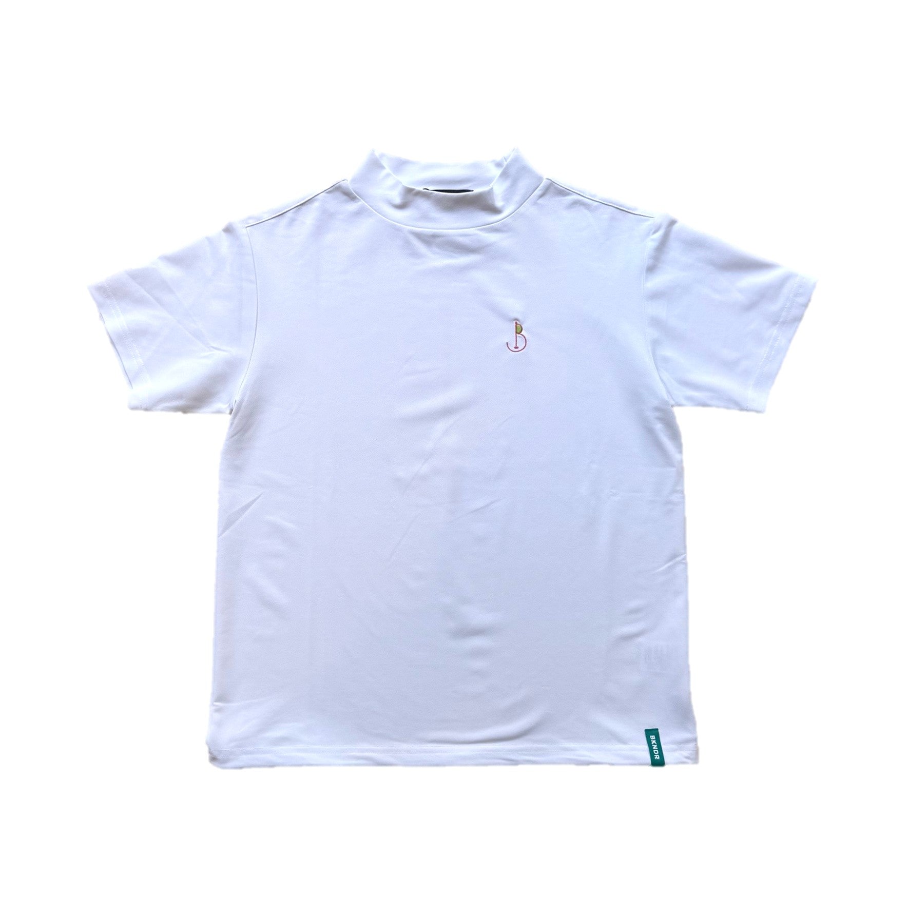 H/S Mockneck shirts B pinflag pt WHT
