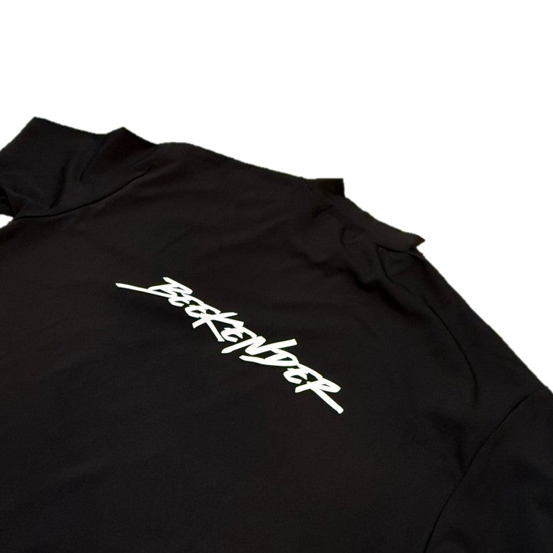 H/S Mock neck shirt  BLK