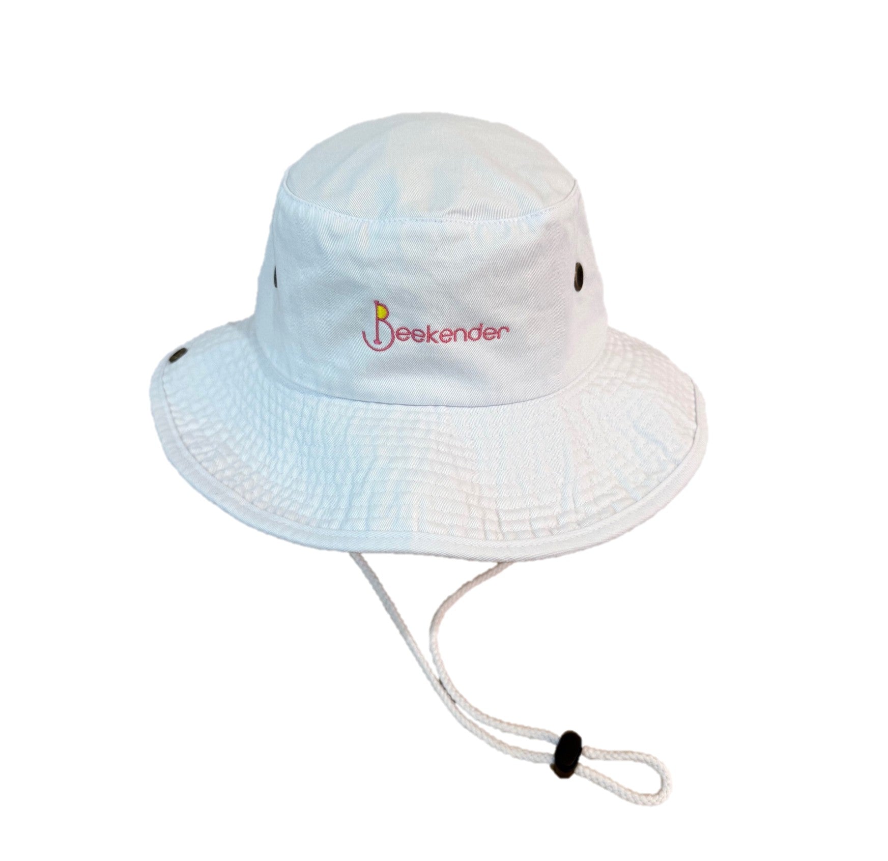 Safari hat WHT（PNK logo)