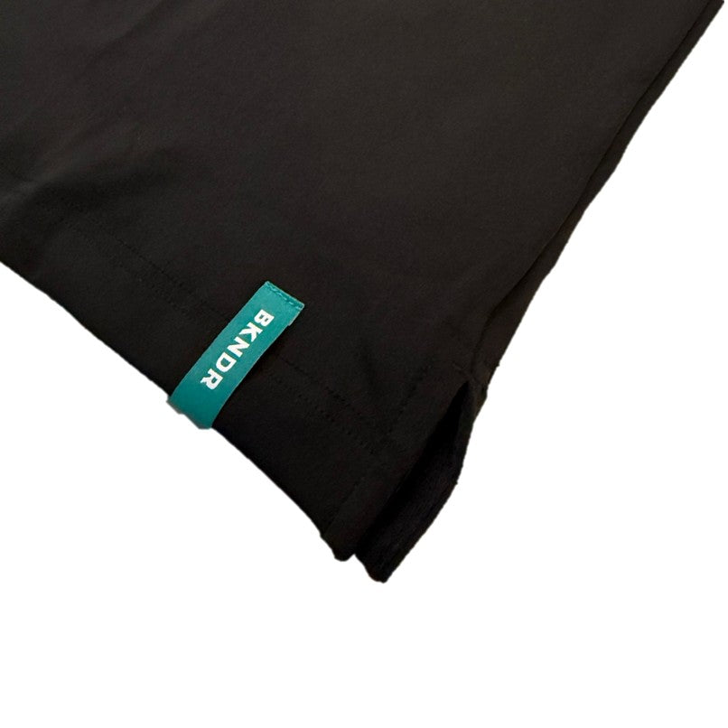H/S Mock neck shirt  BLK