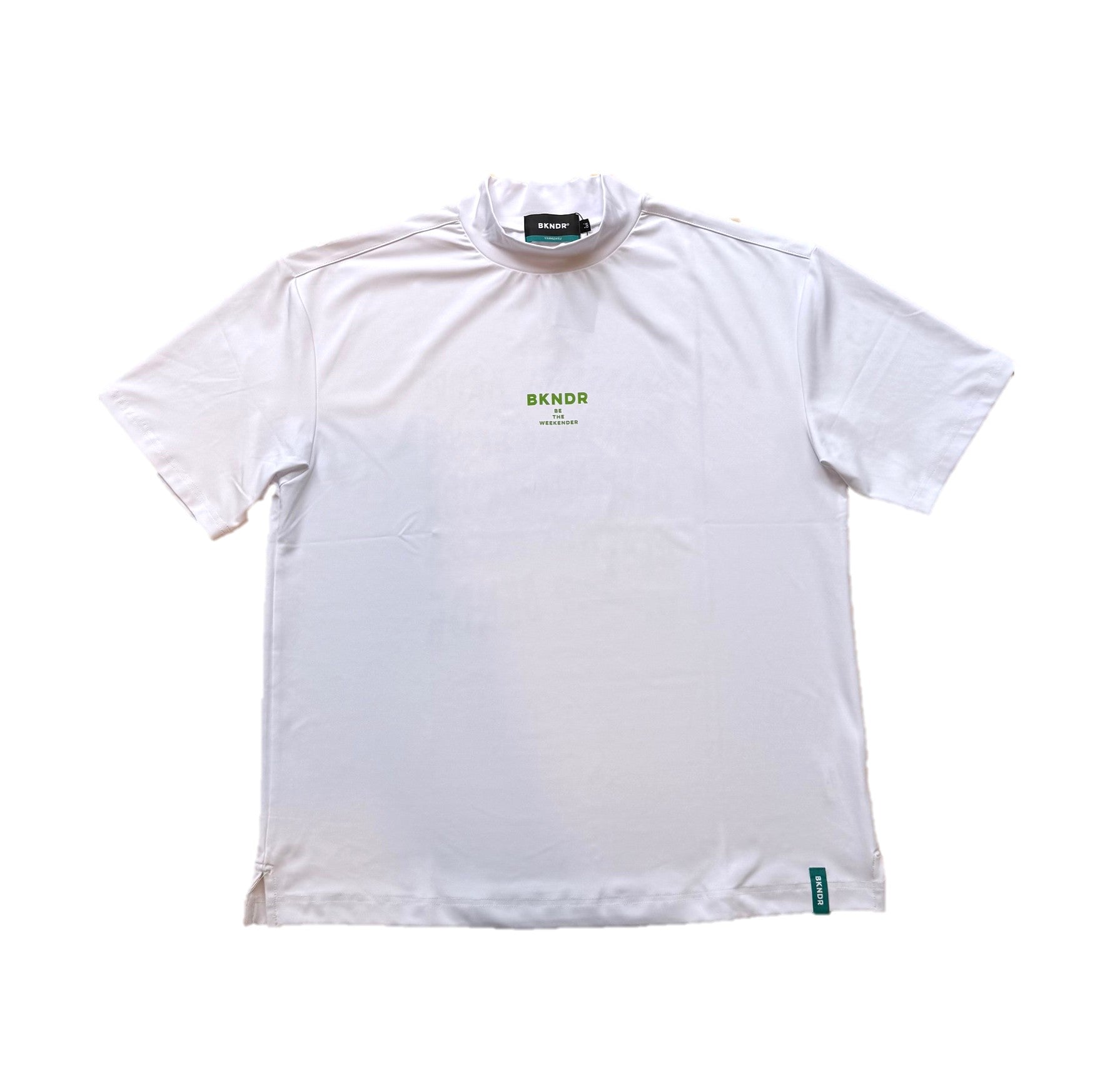 H/S Mockneck shirts wave print WHT