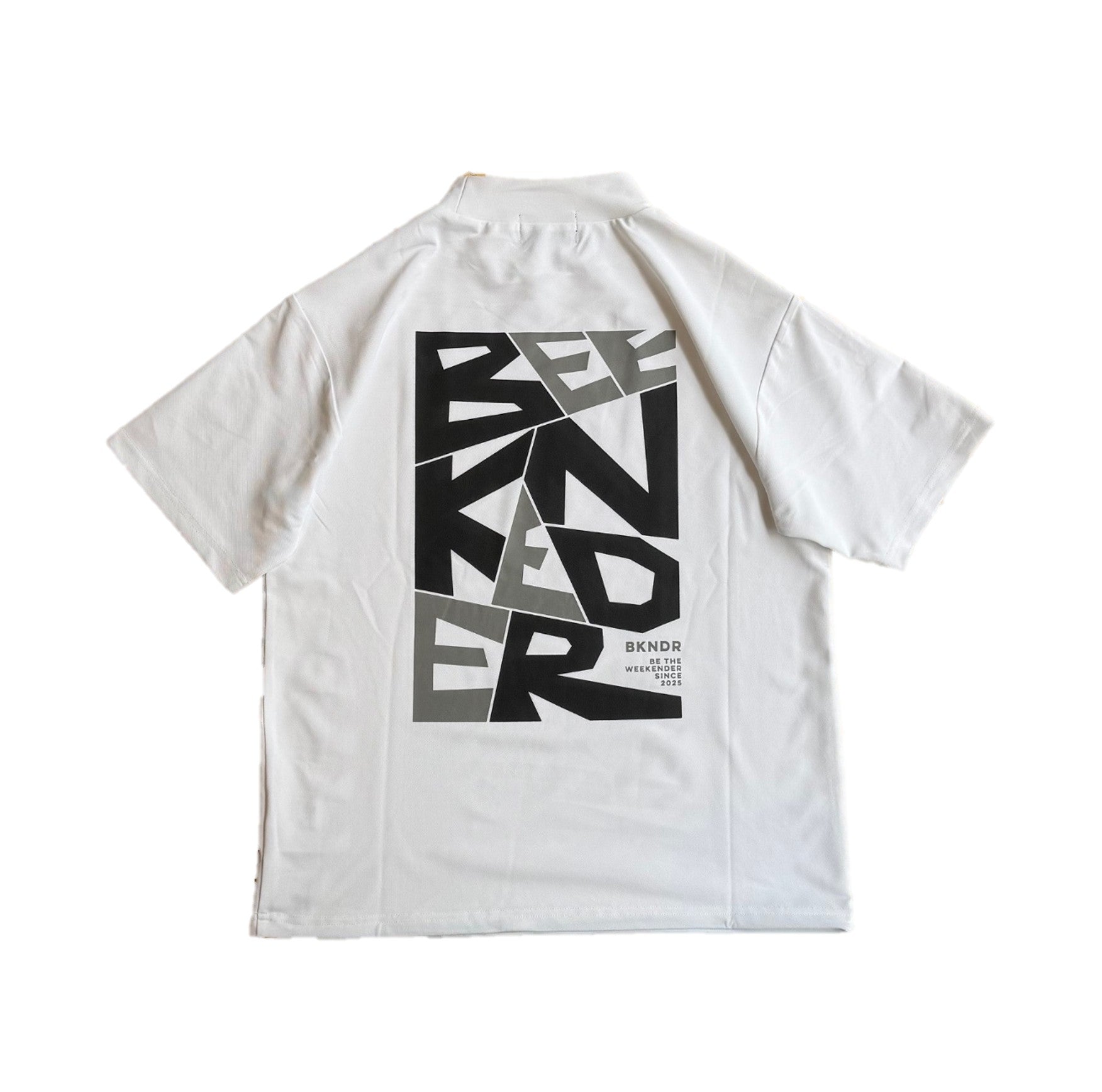 H/S Mockneck shirts art logo pt WHT