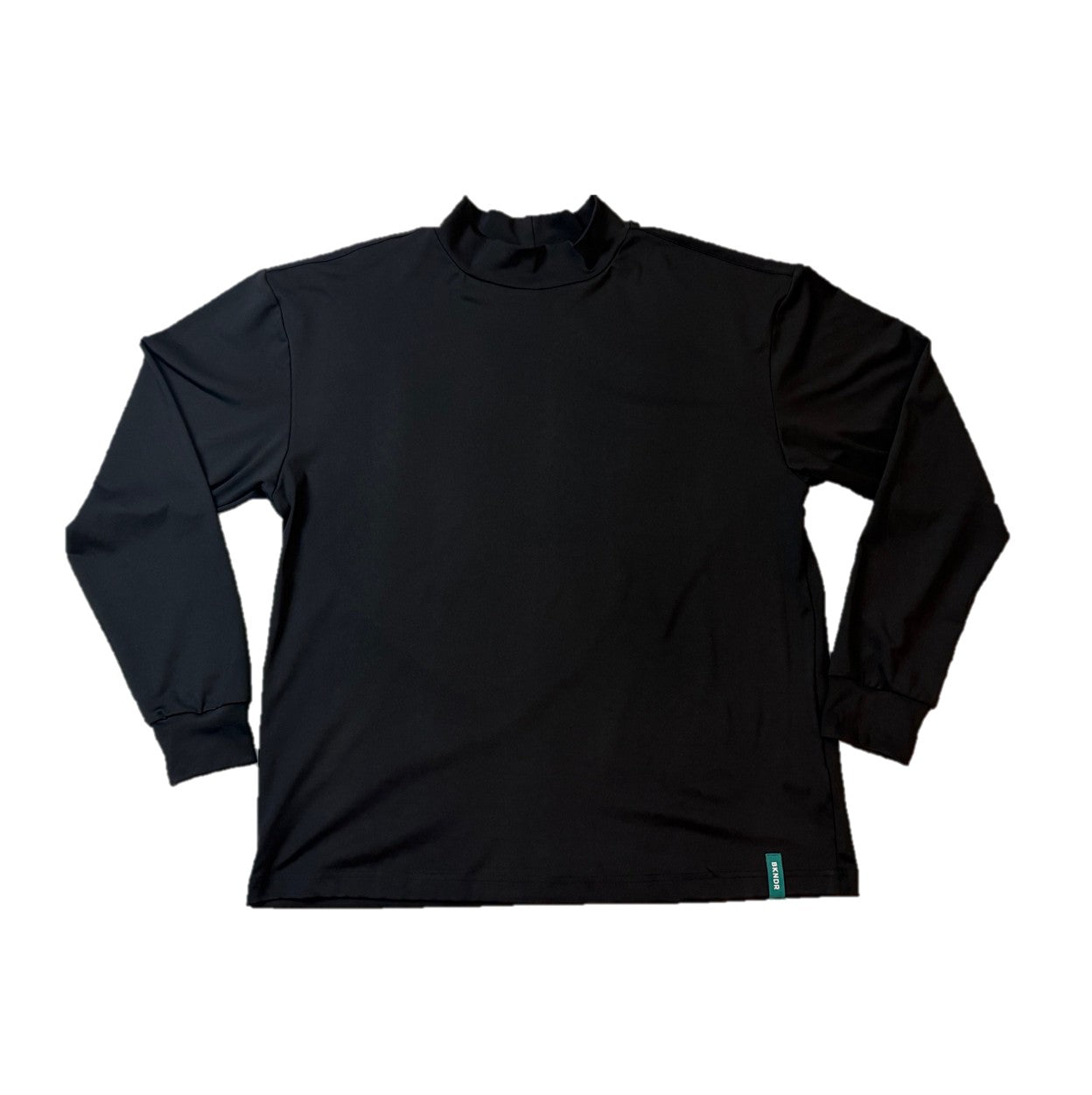 Mock neck L/S shirt BLK